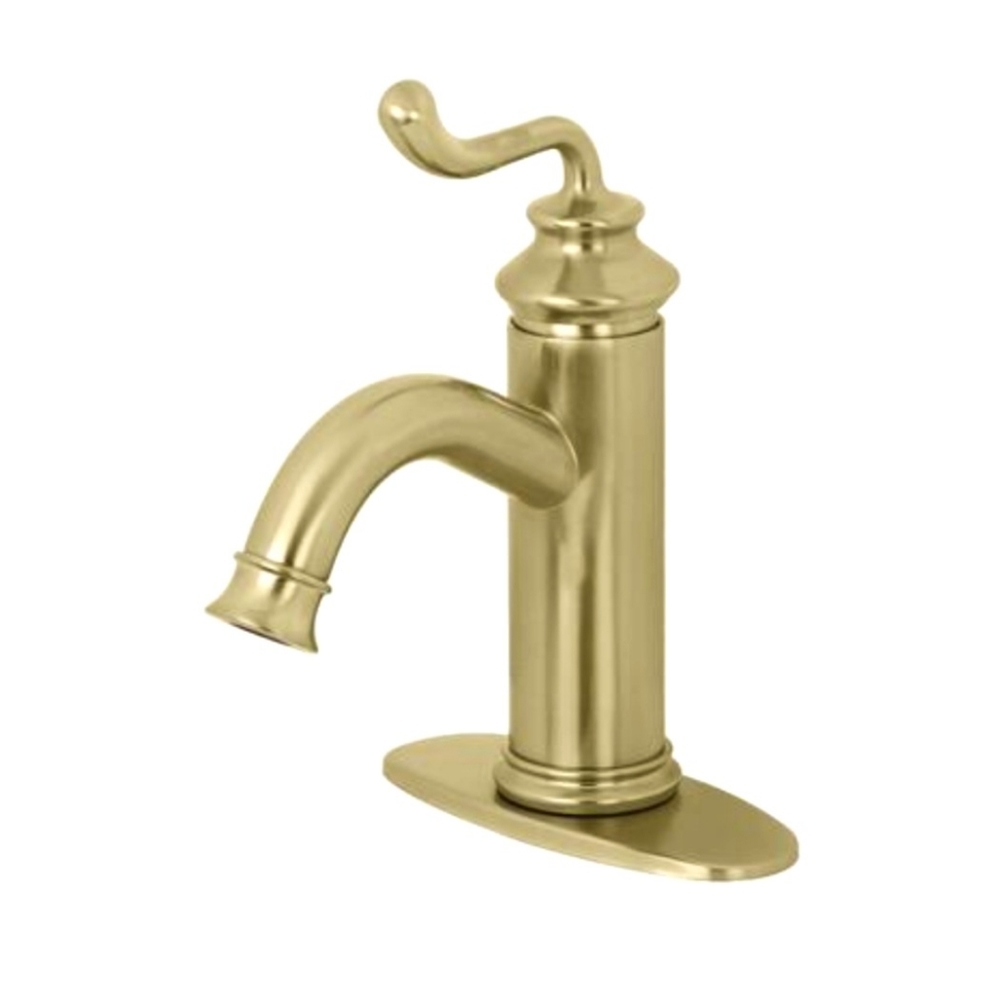 Royale LS541RLAB Single-Handle 1-Hole Deck Mount Bathroom Faucet with Push...